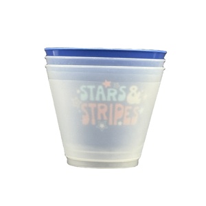 9 oz Frosted Clear Reusable Unbreakable Personalized Shatterproof <b>Cups</b> Full Color Party <b>Cups</b> - Product Image 2