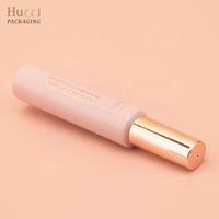 Tube souple rose personnalisé D19 10ml-25ml vide pour emballage de soins de la peau, sérum pour les lèvres, brillant à lèvres, baume à lèvres, tube à presser avec applicateur en silicone