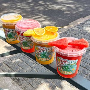Vente Flash : Seau en plastique PP rigide avec poignée, personnalisable avec logo, pour thé aux fruits, 16oz, 24oz, 32oz - Product Image 4
