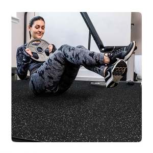 Shock Absorption EPDM Non Slip Rubber Sport Fitness Floor Interlock Rubber <b>Flooring</b> <b>Mat</b> Roll for <b>GYM</b> - Product Image 1