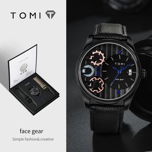 Set Regalo TOMI per Uomo con Orologio di Lusso e Semplice, Cinturino Staccabile, Orologio al Quarzo, Regalo Festivo - Product Image 3