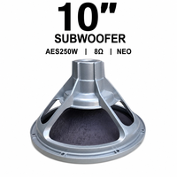 Haut-parleur professionnel de médiums et de basses au néodyme de 10 pouces, 250W AES, bobine vocale en aluminium, pour systèmes Line Array et de monitoring