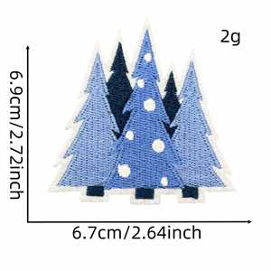 Nuevo parche termoadhesivo bordado de verano, lindo, azul, de Papá Noel, hombre de jengibre, pingüino, campana de nieve para decoración - Product Image 2