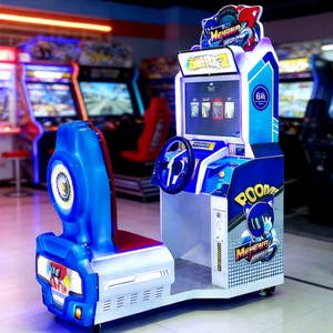 Simulateur de jeu de course automobile d'arcade personnalisable à monnayeur, avec cabinet métallique, pour centres de jeux, en anglais, 110V/220V - Product Image 1
