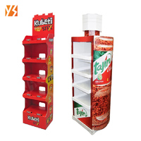 Présentoir personnalisé pour biscuits, croustilles, chocolat, bonbons, snack, papier POP double face pour snacks alimentaires