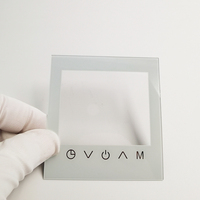 Verre tactile LCD pour fenêtre, superposition d'écran noir et blanc, découpe de bordure, verre trempé pour panneau de commande de maison intelligente