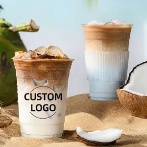 8oz 16oz China biggest manufacturer coffee to go cold cups plastic with logo for picnics camping