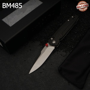 Cuchillo Plegable BM485 con Hoja de Acero Inoxidable, Punta de Gota, Mango de Fibra de Carbono, Perilla de Pulgar, Cuchillo de Bolsillo de Grado Industrial OEM - Product Image 1