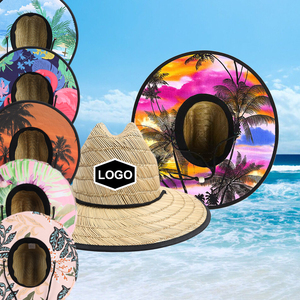 Tùy chỉnh bán buôn Mexico người đàn ông đi du lịch trang trại tự nhiên nhân viên cứu hộ cá Surf Sun UV bãi biển rơm màu nhân viên cứu hộ mũ rơm trong mùa hè - Product Image 4