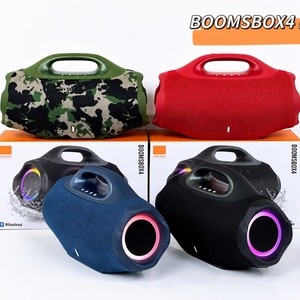 ลำโพงบลูทูธไร้สาย Super Boombox 4 LED พกพา พร้อมไฟ RGB กันน้ำ มีหูหิ้ว รุ่น Boombox4 LED สำหรับใช้ในบ้าน ของขวัญ งานปาร์ตี้ ฟังวิทยุ FM - Product Image 4