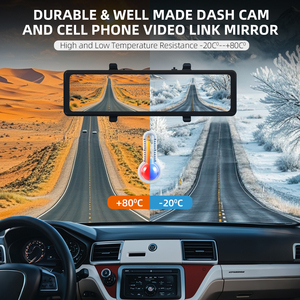Populaire 11.26 pouces Dash Cam 4K 2160P voiture Dvr Carplay Android Auto Stream voiture rétroviseur GPS WIF | Radio FM AUX - Product Image 6