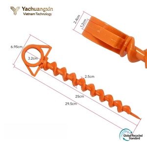 Outdoor plastic <b>tent</b> nail <b>canopy</b> <b>tent</b> ground nail spiral sheep horn plastic nail mountaineering camping <b>tent</b> ground anchor nail - Product Image 5