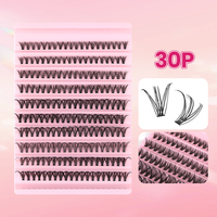 Kit de Pestañas de Visón Sintético 3D Hechas a Mano, Pre-cortadas en Segmentos, 16mm, Grosor Mixto, Caja al por Mayor, Extensión de Pestañas DIY, Marca Privada