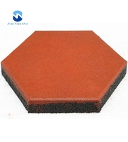 Carreaux de sol hexagonaux en caoutchouc finisseur extérieur en caoutchouc