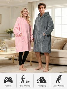 <strong>Oversized</strong> <strong>Hoodie</strong> Blanket Wearable Sweatshirt Ultra Soft 100Polyester Sherpa Fleece Comfy <strong>Snuggle</strong> <strong>Hoodie</strong> - Product Image 5