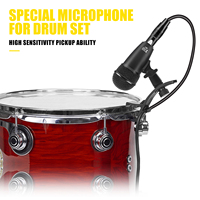 Kit de micros dynamiques filaires MI7 7 pièces pour batterie, micro de basse métallique, micro à condensateur pour batterie, voix et autres instruments, étui en papier