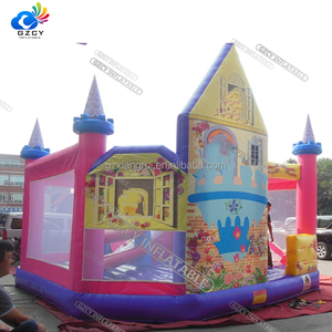 Château <span class=keywords><strong>gonflable</strong></span> de <span class=keywords><strong>princesse</strong></span> de haute qualité pour <span class=keywords><strong>jeux</strong></span> d'intérieur, en PVC commercial rose, avec installation facile pour les enfants - Product Image 4