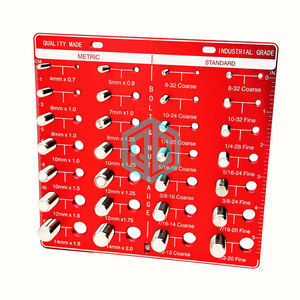 Kit de comprobador de rosca de tornillo preciso 28 calibres (<span class=keywords><strong>14</strong></span> SAE y <span class=keywords><strong>14</strong></span> métricos) con <span class=keywords><strong>regla</strong></span> de pulgadas/<span class=keywords><strong>CM</strong></span> para talleres de automóviles y mantenimiento industrial - Product Image 1