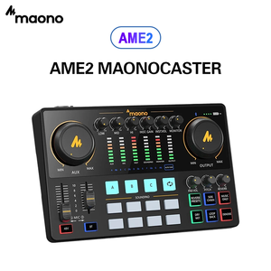 Pour Maono AME2 Interface Audio Studio tout-en-un Streaming en direct <span class=keywords><strong>PC</strong></span> mélangeur de <span class=keywords><strong>guitare</strong></span> équipement de podcast avec <span class=keywords><strong>carte</strong></span> <span class=keywords><strong>son</strong></span> Maonocaster - Product Image 5