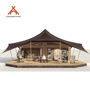 Membrane PVDF permanente Kawagebo Kamp (KK) Luxe 132 ㎡   Tente <span class=keywords><strong>de</strong></span> glamping Safari avec <span class=keywords><strong>salle</strong></span> <span class=keywords><strong>de</strong></span> <span class=keywords><strong>bain</strong></span> privée pour 3-4 personnes - Product Image 1