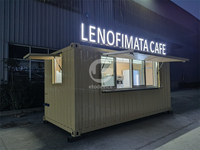 Café-restaurant modulaire personnalisé en conteneur pliable Etodevice 20 pieds 40 pieds