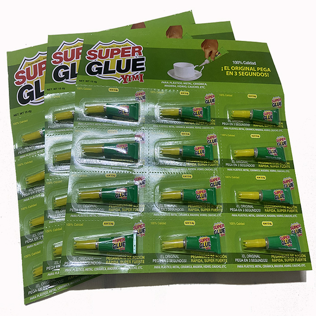Wholesale Bonding Strength Household and Industrial Super Glue 1.5g Super Glue 502 3g 12pcs Blister Packing