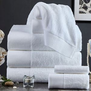 Ensemble de 4 serviettes de bain de luxe ultra douces en coton, très absorbantes, séchage rapide, compressées, pour hôtels, tissées, en peluche - Product Image 2