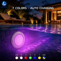 Projecteur LED RGB ultra-mince pour piscine, étanche IP68, éclairage mural subaquatique avec PC/ABS pour piscines, étangs et murs