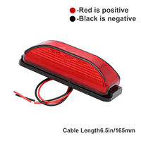 Rouge ambre et blanc 3.9 pouces Rectangle côté marqueur lumière camion remorque 3LED étanche 12V/24V Signal feu de position