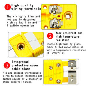 SMPW-CC-K-MF soket steker klip ekor termokopel dengan braket konektor termokopel KEJT/R/S/NCU - Product Image 4