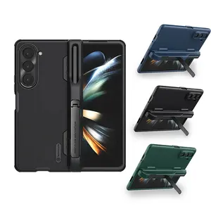 Nillkin, nueva funda de teléfono mejorada, escudo esmerilado, buena sensación táctil con ranura para bolígrafo, funda protectora de cámara para Samsung Z Fold 5