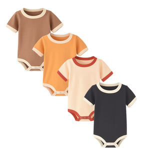 Combinaison pour nouveau-né, vêtements pour bébé, couleur unie, une pièce, vêtements d'été pour bébé, vêtements pour bébé en gros - Product Image 2