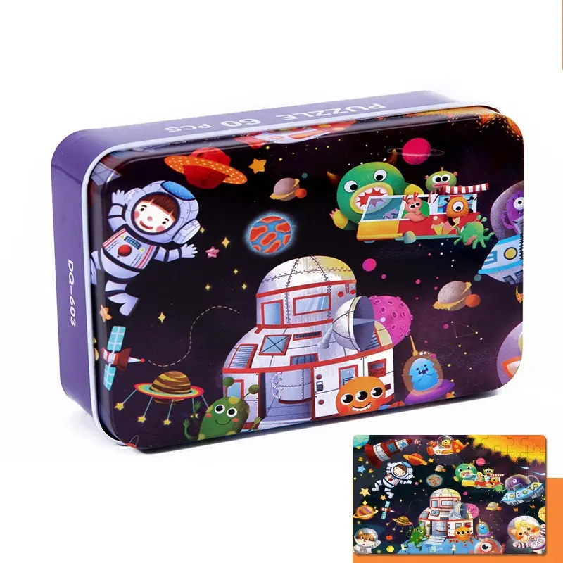 Cartoon animal career puzzle children's educational game puzzle toy with 60pcs boxs