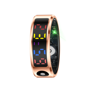 Anneaux intelligents 2026 avec écran tactile, contrôle gestuel, étui de charge, acier inoxydable, surveillance de la santé, fréquence cardiaque, oxygène sanguin, anneaux intelligents R12 - Product Image 2