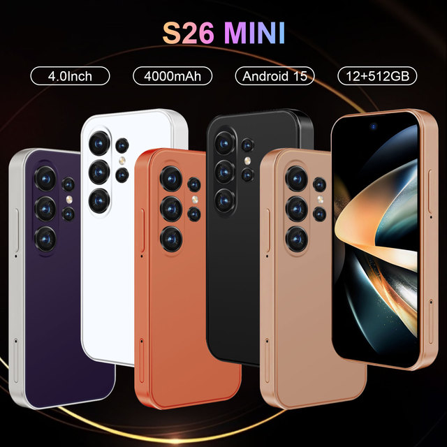 S26Mini 4inch HD Smartphone 32+64MP Camera 4000mAh LTE for Outdoor Photography and Video Calls
