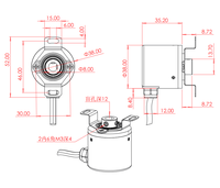 38mm boîtier métallique DC5 - 30V 21 bits valeur absolue Modbus Tamagawa 120000rpm un tour Multi - tour moteur magnétique codeur