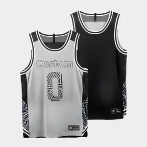 Reversível Em Branco Basquete Jerseys Unisex Logotipo Personalizado Sublimação Impressão Juventude College Team Mesh Basketball Jersey