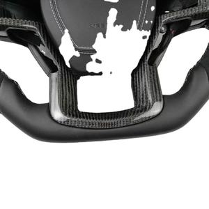 Volant en cuir rouge style sport <span class=keywords><strong>Raptor</strong></span> pour <span class=keywords><strong>Ford</strong></span> Racing Car, matériau en fibre de carbone véritable pour Mustang Focus Ranger - Product Image 3