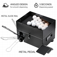 Distributeur de balles de golf en métal robuste, machine automatique à balles actionnée au pied, stockage de 50 balles, accessoires d'entraînement pour droitiers/gauchers