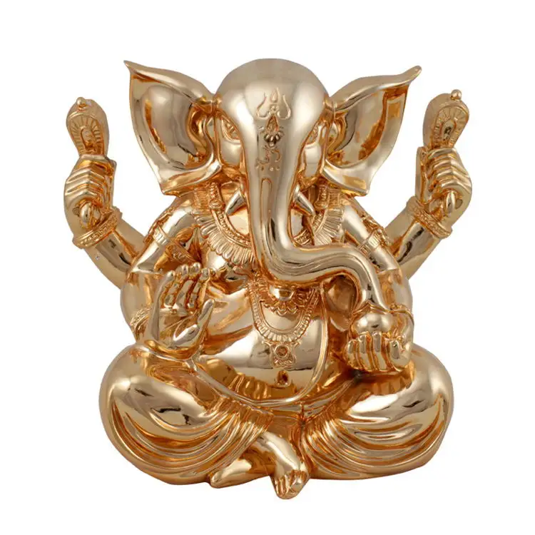 Groothandel Kleine Maat Lord Ganesha Standbeeld Hindoe God Ganesha Figura Indoor Kleine Fengshui Decoratie Ganesha Sculptuur