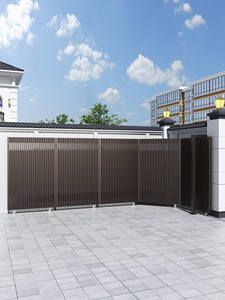 Puerta Corredera Eléctrica <span class=keywords><strong>de</strong></span> Aleación <span class=keywords><strong>de</strong></span> Aluminio, Puertas Correderas Curvas para Patio <span class=keywords><strong>de</strong></span> Villa, Garaje, Puerta Giratoria, Puerta <span class=keywords><strong>de</strong></span> Entrada en Forma <span class=keywords><strong>de</strong></span> L - Product Image 1