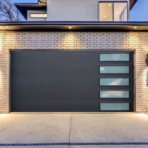 <span class=keywords><strong>Porte</strong></span> <span class=keywords><strong>de</strong></span> <span class=keywords><strong>garage</strong></span> en verre et aluminium pleine vue au design moderne pour villas Matériau en alliage <span class=keywords><strong>de</strong></span> surface fini imperméable - Product Image 1