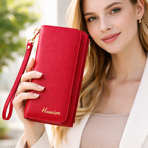 Portafoglio da Polso Lungo in Pelle RFID per <span class=keywords><strong>Donna</strong></span> OEM con Motivo Candy, Fodera in Poliestere, Design Grande Capacità, Servizio Logo Personalizzato - Product Image 4