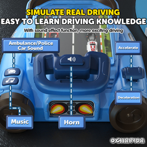 Mô Phỏng Giao Diện Điều Khiển Âm Nhạc Chỉ Đạo Bánh Xe Đua Phiêu Lưu Xe Đồ Chơi Trò Chơi Cho Trẻ Em - Product Image 5