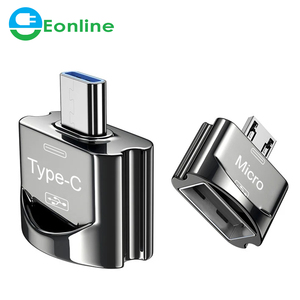 EONLINE OTG USB 3.0 Ke Adaptor Tipe C USB-A Pria Micro USB Wanita untuk Macbook Xiaomi POCO Konektor Sinkronisasi Data OTG