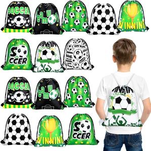 Sacs promotionnels personnalisés en polyester avec cordon <span class=keywords><strong>de</strong></span> serrage pour événements <span class=keywords><strong>de</strong></span> football, sacs blancs à cordon pour la Coupe du Monde 2026, accessoires pour supporters - Product Image 2