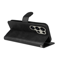 Étui portefeuille à rabat en cuir PU antichoc avec fentes pour cartes, pour S25 Plus S26 Edge Ultra, coque arrière de téléphone portable, sac Opp, pour hommes