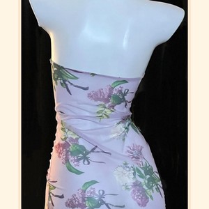 Vestido Cheongsam con Estampado Floral, Estilo Halter, Satinado, Ajustado, Cintura Natural, Transpirable, 8112 - Product Image 2