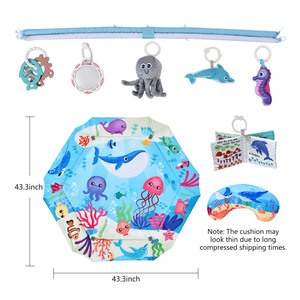 Jouets <span class=keywords><strong>de</strong></span> <span class=keywords><strong>motricité</strong></span> fine tissu doux bébé <span class=keywords><strong>tapis</strong></span> <span class=keywords><strong>de</strong></span> jeu <span class=keywords><strong>de</strong></span> gymnastique pour bébé ventre temps <span class=keywords><strong>tapis</strong></span> activité gymnastique clôture Fitness support rampant coussinets - Product Image 5