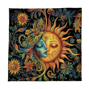 Fabrikneue Designs 50*50cm Tarot-Tischdecke Flanell Nordische Cartoon-Animation Quadratische Samt-Tischdecke Matte - Product Image 1